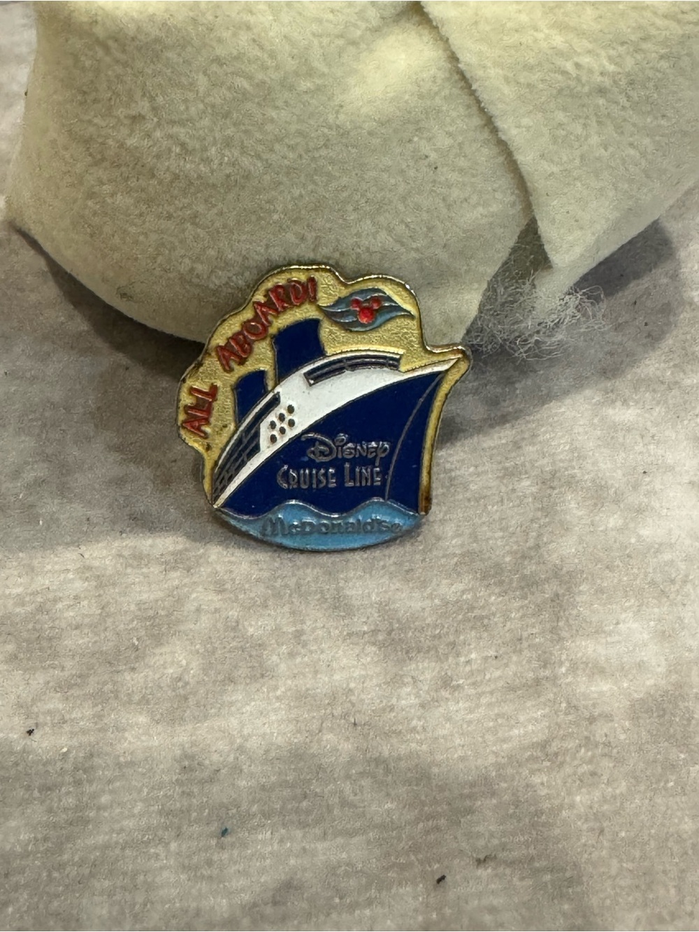 'All Aboard' Blue & Gold Enamel pin